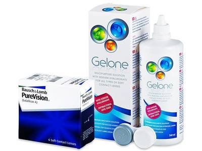 PureVision (6 lentile) + solutie Gelone 360 ml