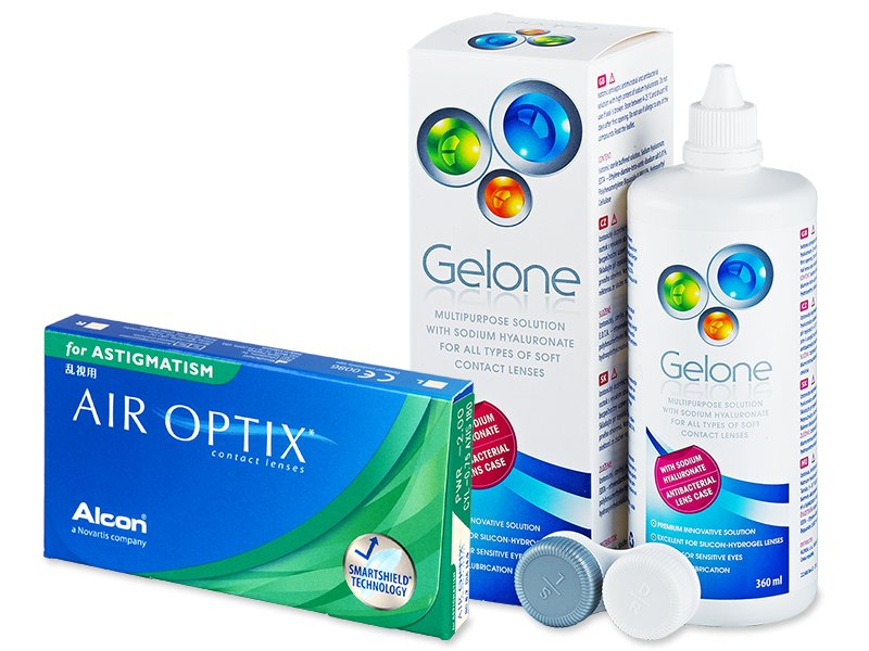 Air Optix for Astigmatism (6 lentile) + soluție Gelone 360ml