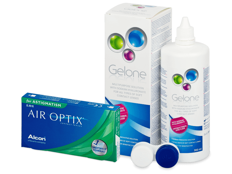 Air Optix for Astigmatism (6 lentile) + soluție Gelone 360 ml