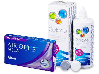 Air Optix Aqua Multifocal (6 lentile) + soluție Gelone 360ml