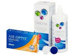 Air Optix Night and Day Aqua (6 lentile) + soluție Gelone 360 ml