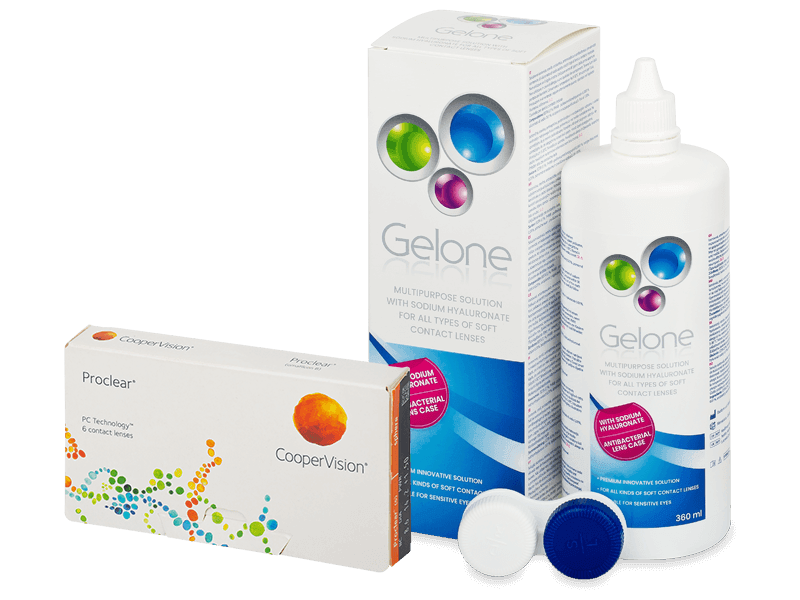 Proclear Sphere (6 lentile) + soluție Gelone 360 ml