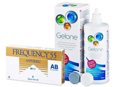 Frequency 55 Aspheric (6 lentile) + soluție Gelone 360ml