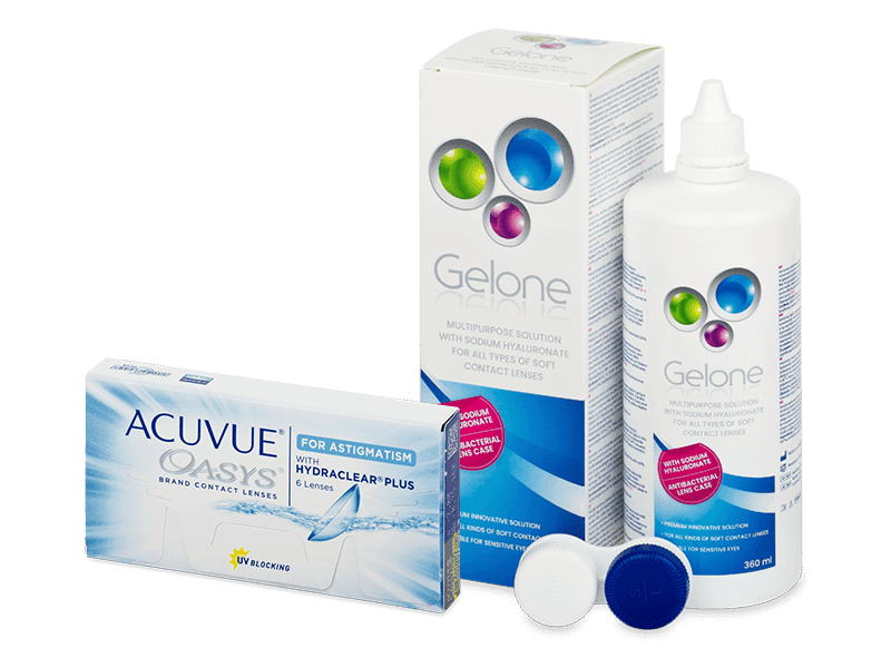 Acuvue Oasys for Astigmatism (6 lentile) + soluție Gelone 360ml