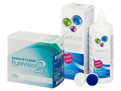 PureVision 2 (6 lentile) + soluție Gelone 360 ml