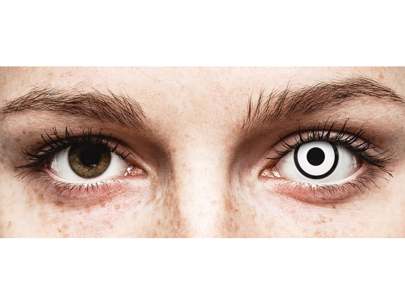 ColourVUE Crazy Lens - White Zombie - cu dioptrie (2 lentile)