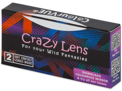 ColourVUE Crazy Lens - White Zombie - cu dioptrie (2 lentile)