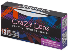 ColourVUE Crazy Lens - White Zombie - cu dioptrie (2 lentile)