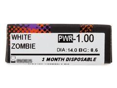 ColourVUE Crazy Lens - White Zombie - cu dioptrie (2 lentile)