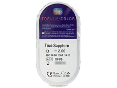 TopVue Color - True Sapphire - cu dioptrie (2 lentile)