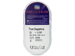TopVue Color - True Sapphire - cu dioptrie (2 lentile)