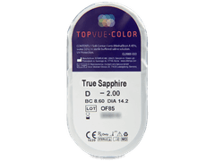 TopVue Color - True Sapphire - cu dioptrie (2 lentile)