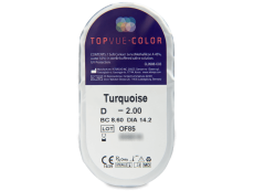 TopVue Color - Turquoise - cu dioptrie (2 lentile)