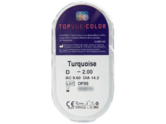 TopVue Color - Turquoise - cu dioptrie (2 lentile)