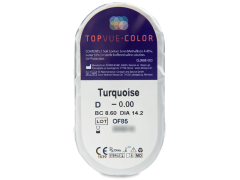 TopVue Color - Turquoise - fără dioptrie (2 lentile)