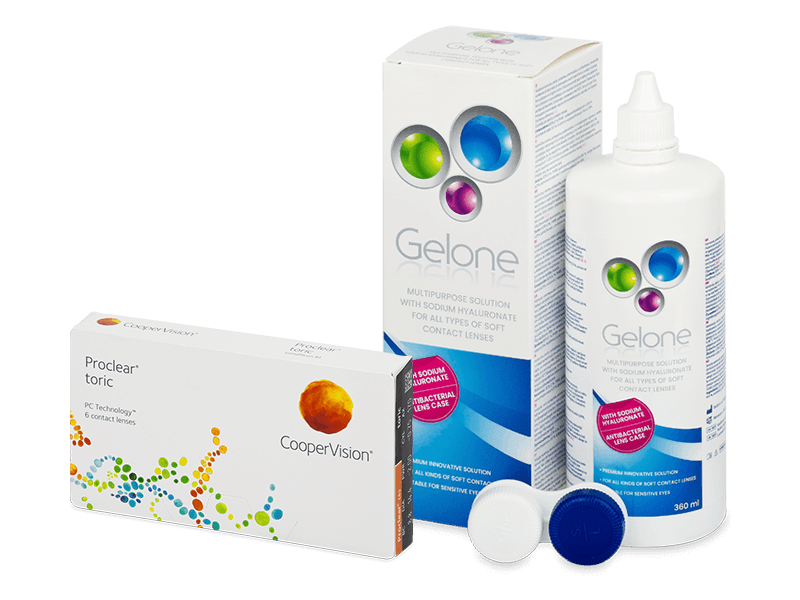 Proclear Toric (6 lentile) + soluție Gelone 360 ml
