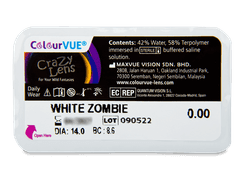 ColourVUE Crazy Lens - White Zombie - lentile zilnice fără dioptrie (2 lentile)