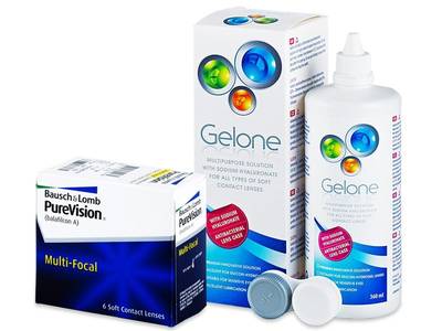 PureVision Multi-Focal (6 lentile) + soluție Gelone 360 ml