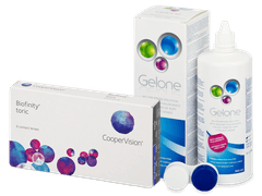 Biofinity Toric (6 lentile) + soluție Gelone 360 ml