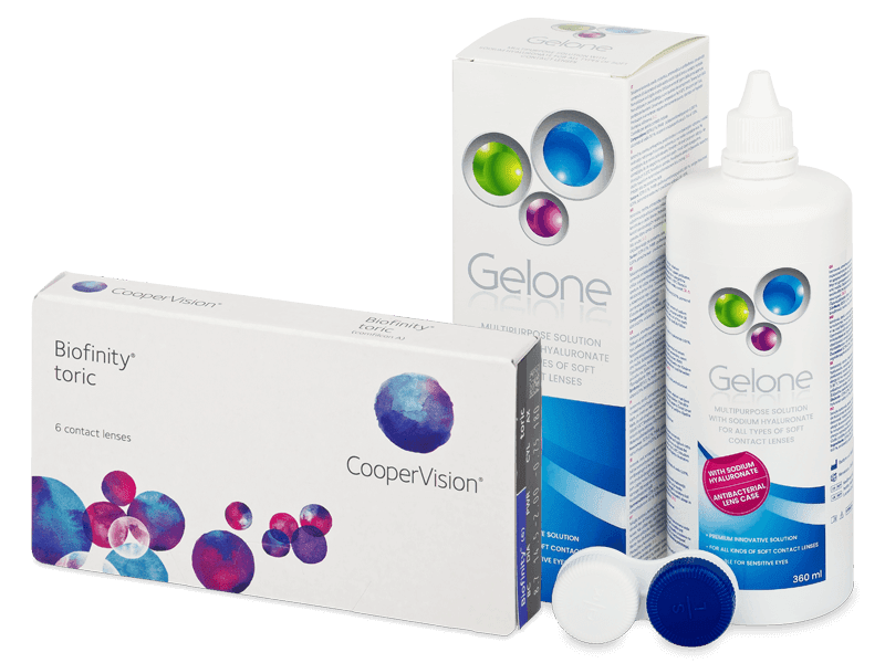 Biofinity Toric (6 lentile) + soluție Gelone 360 ml