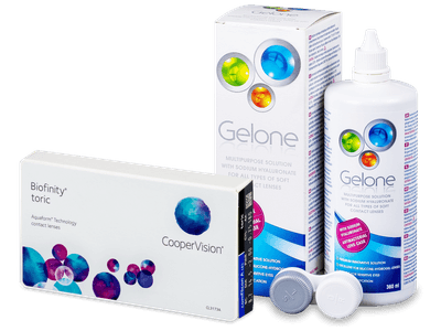 Biofinity Toric (6 lentile) + soluție Gelone 360 ml