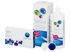 Biofinity Toric (6 lentile) + soluție Gelone 360 ml