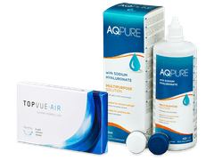 TopVue Air (6 lentile) + Soluție AQ Pure 360 ml