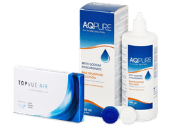 TopVue Air (6 lentile) + Soluție AQ Pure 360 ml