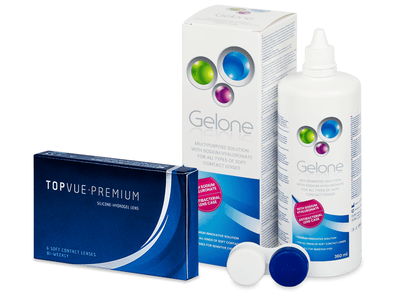 TopVue Premium (6 lentile) + soluție Gelone 360 ml
