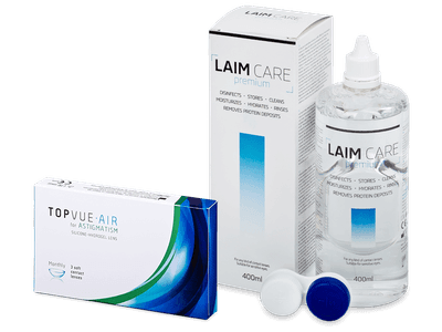 TopVue Air for Astigmatism (3 lentile) + soluție Laim-Care 400 ml