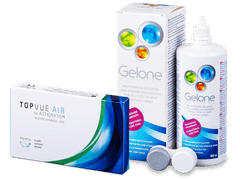 TopVue Air for Astigmatism (3 lentile) + soluție Gelone 360 ml