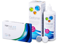 TopVue Air for Astigmatism (3 lentile) + soluție Gelone 360 ml