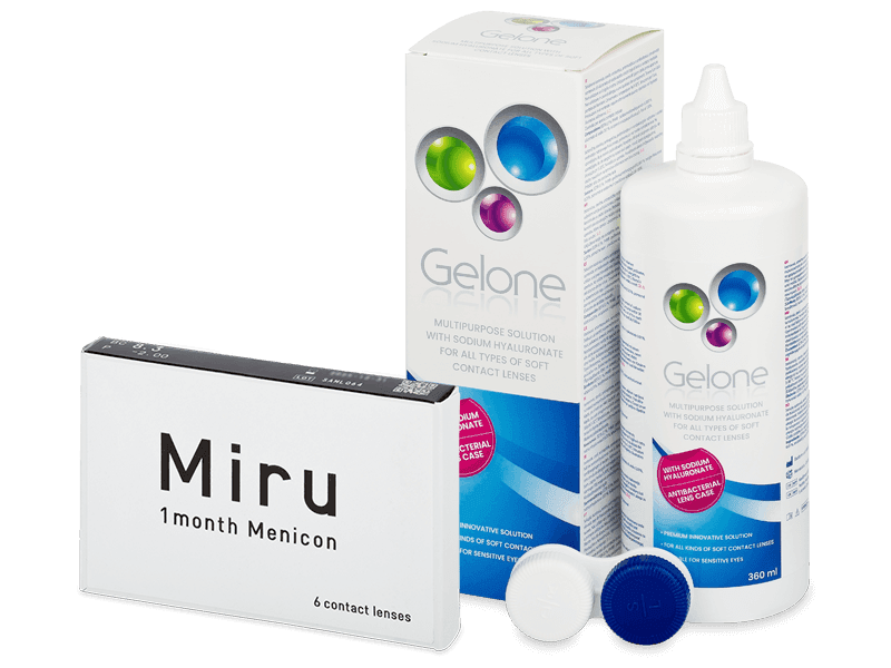 Miru 1month Menicon (6 lentile) + soluție Gelone 360 ml