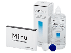 Miru 1month Menicon (6 lenses) + Soluție Laim-Care 400 ml