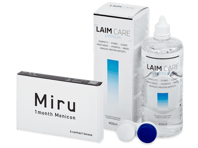Miru 1month Menicon (6 lenses) + Soluție Laim-Care 400 ml