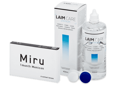 Miru 1month Menicon (6 lenses) +  Soluție Laim-Care 400 ml