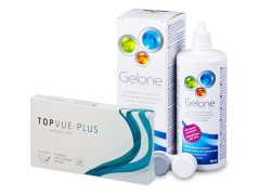 TopVue Monthly Plus (6 lentile) +  Soluție Gelone 360 ml