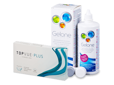 TopVue Monthly Plus (6 lentile) + Soluție Gelone 360 ml
