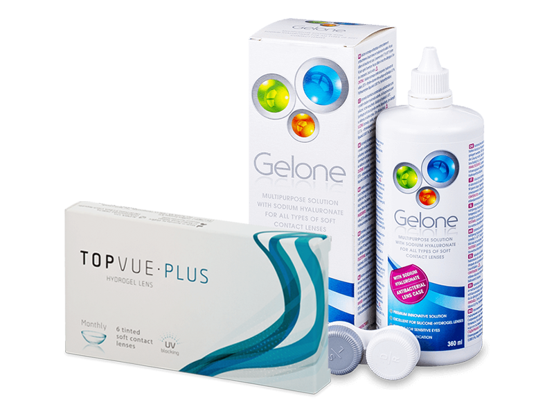 TopVue Monthly Plus (6 lentile) +  Soluție Gelone 360 ml