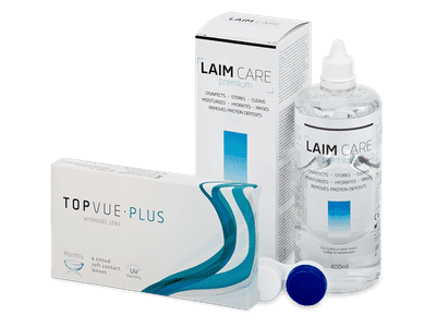 TopVue Monthly Plus (6 lentile) + Soluție LAIM-CARE 400 ml