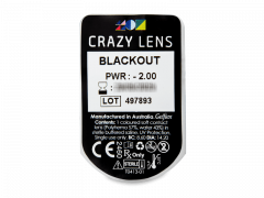CRAZY LENS - Black Out - lentile zilnice cu dioptrie (2 lentile)