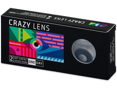 CRAZY LENS - Black Out - lentile zilnice cu dioptrie (2 lentile)