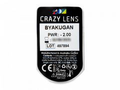 CRAZY LENS - Byakugan - lentile zilnice cu dioptrie (2 lentile)