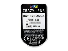 CRAZY LENS - Cat Eye Aqua - lentile zilnice fără dioptrie (2 lentile)