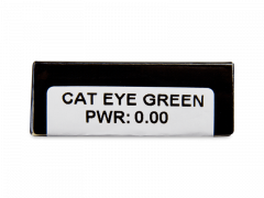 CRAZY LENS - Cat Eye Green - lentile zilnice fără dioptrie (2 lentile)
