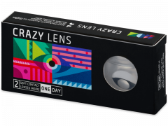 CRAZY LENS - Cat Eye White - lentile zilnice fără dioptrie (2 lentile)