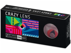 CRAZY LENS - Cat Eye Red - lentile zilnice fără dioptrie (2 lentile)