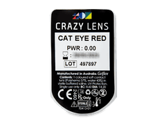 CRAZY LENS - Cat Eye Red - lentile zilnice fără dioptrie (2 lentile)