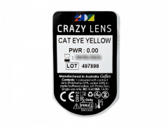 CRAZY LENS - Cat Eye Yellow - lentile zilnice fără dioptrie (2 lentile)