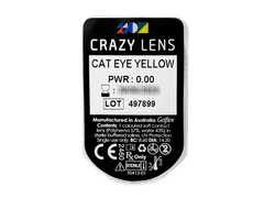 CRAZY LENS - Cat Eye Yellow - lentile zilnice fără dioptrie (2 lentile)